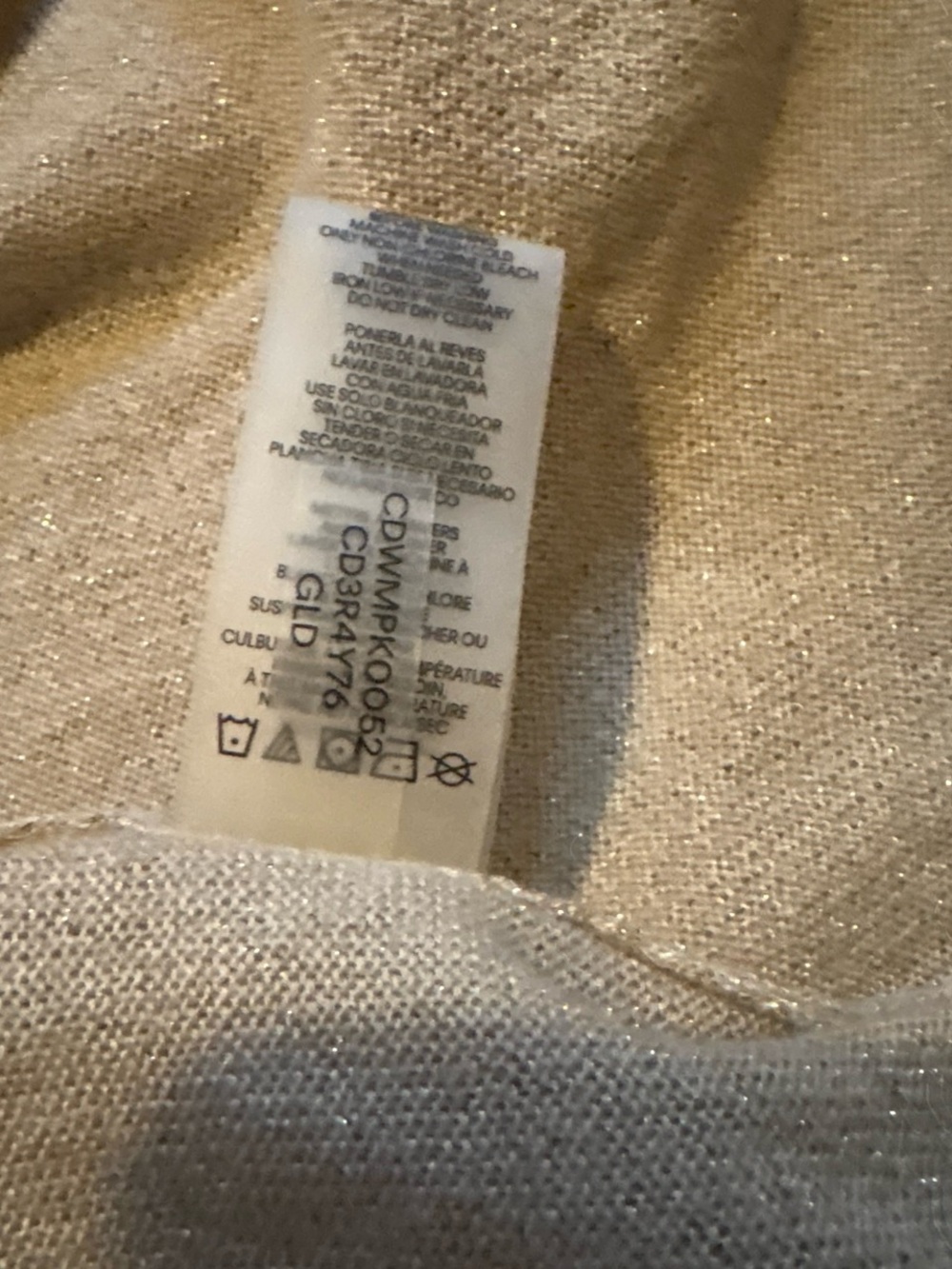 Calvin Klein Open Cardigan/Shrug Long Sleeve Gold Metallic Women’s Sz XL - Picture 6 of 7